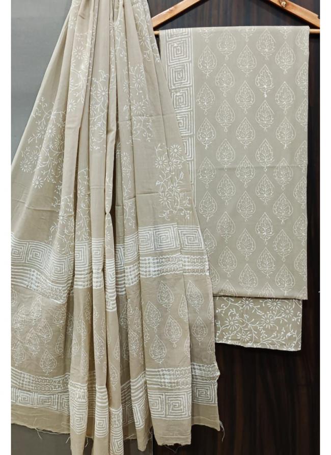 Cotton White Daily Wear Printed Printed Salwar Suit